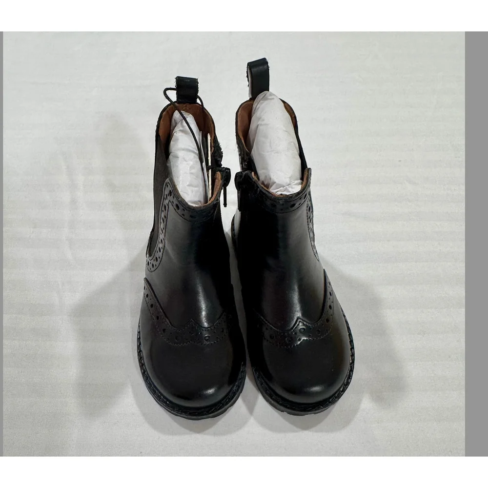 Zara Leather die-cut boots Size 8 US / 24 EU